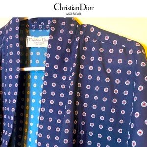B16 Christian Dior Monsieur Vintage Belted Robe Kimono OS
